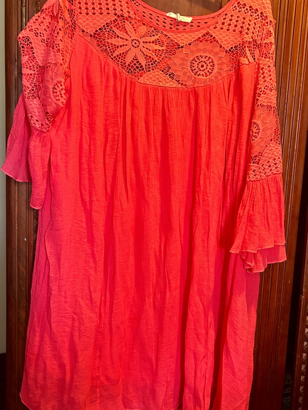Rebellion Coral Crochet Yoke Tunic